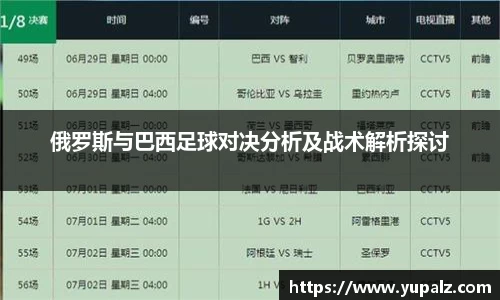 俄罗斯与巴西足球对决分析及战术解析探讨
